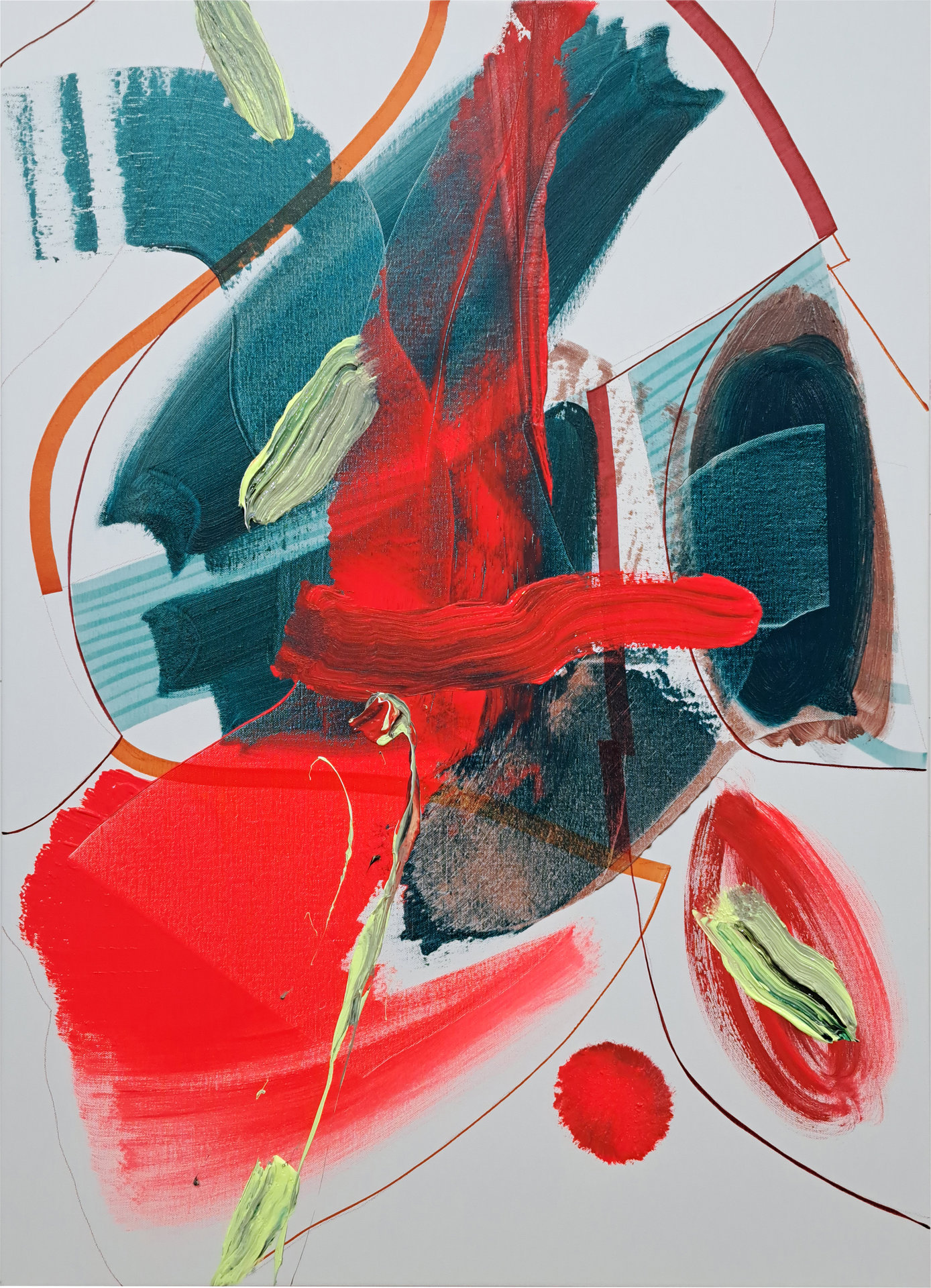 Marc Renard, Resurgence, RE 20260424, Mixed media on canvas, 140 cm x 100 cm, 2026