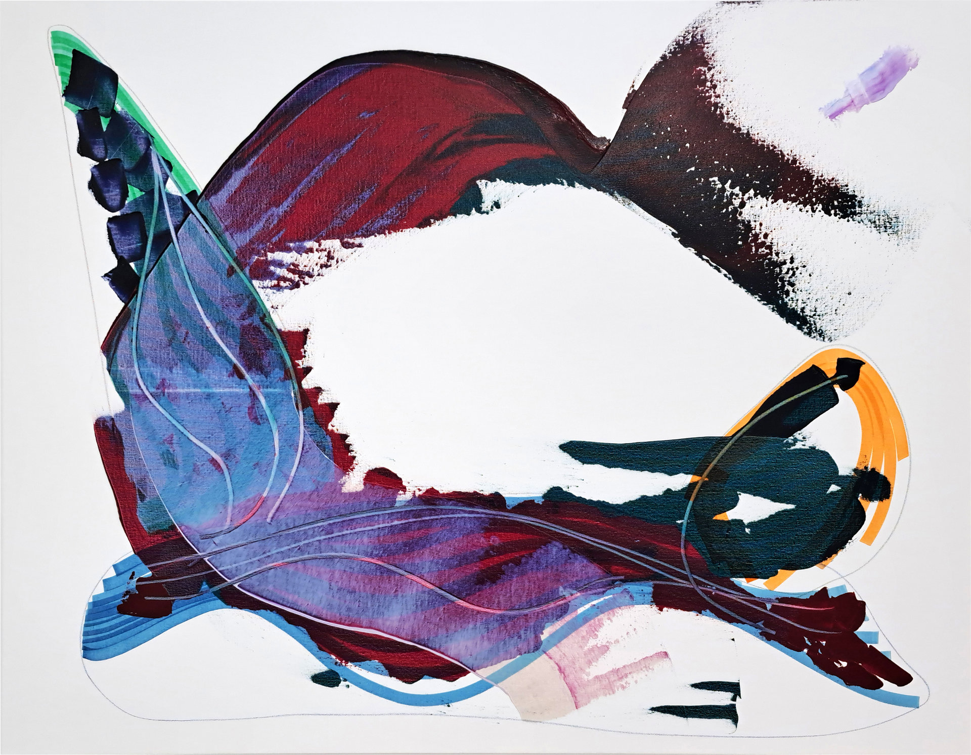 Marc Renard, Resurgence, RE 20250729, Mixed media on canvas, 140 cm x 180 cm, 2025
